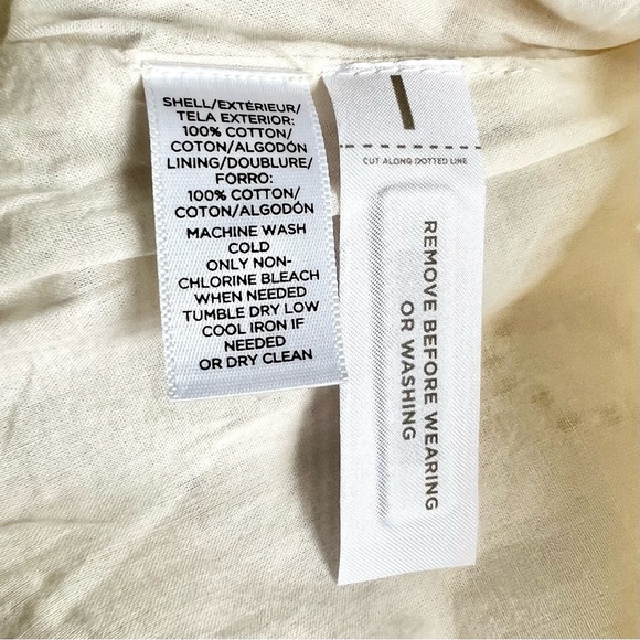 Loft Cotton Eyelet Cream A-Line Skirt with Scalloped Hem NWOT - Picture 11 of 12